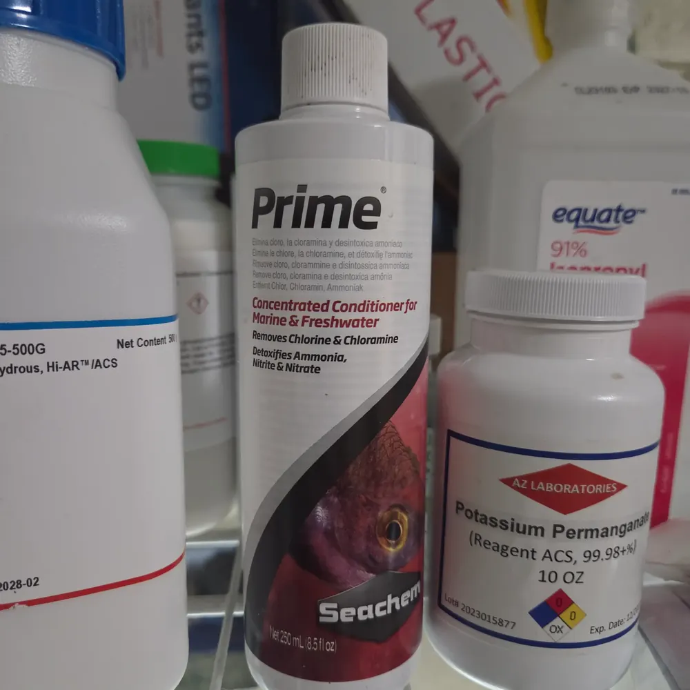 Seachem Prime water conditioner on my shelf